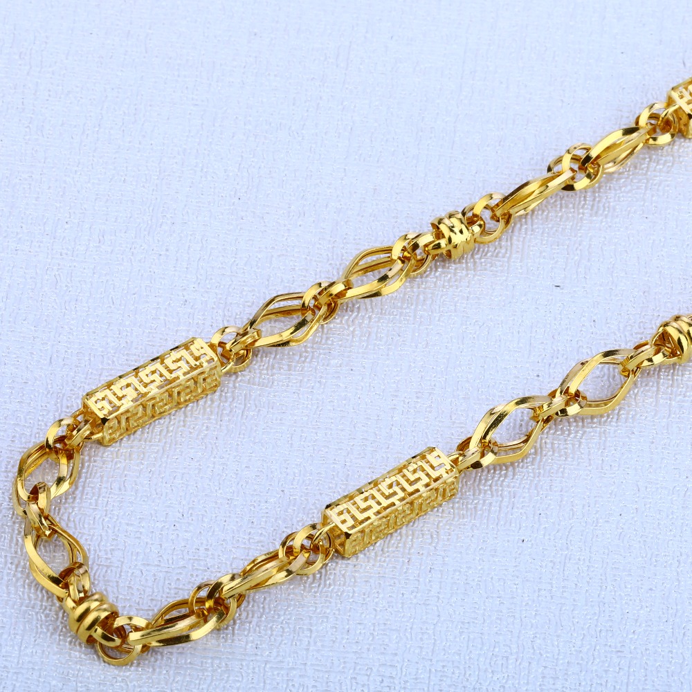 22ct Gold Hallmark Classic Mens Choco Chain MCH123 - Image 2