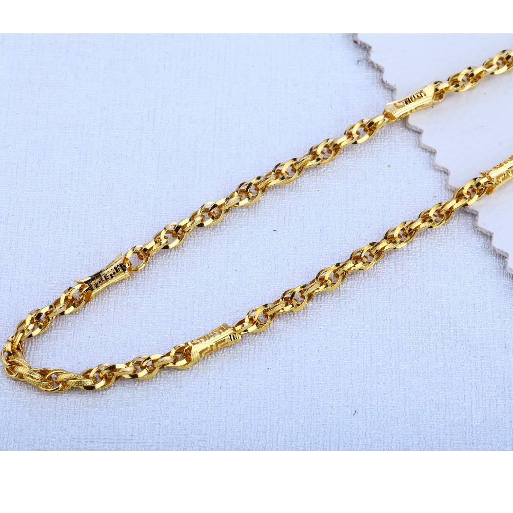 22ct Gold Hallmark Desiner  Mens Choco Chain MCH122