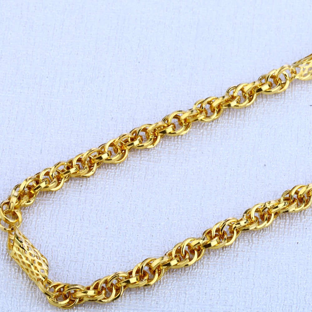 22ct Gold Hallmark Mens choco Chain MCH121 - Image 2
