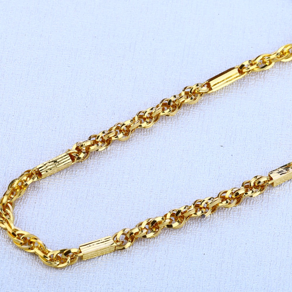 916 Gold Designer Mens Choco Chain MCH113 - Image 2