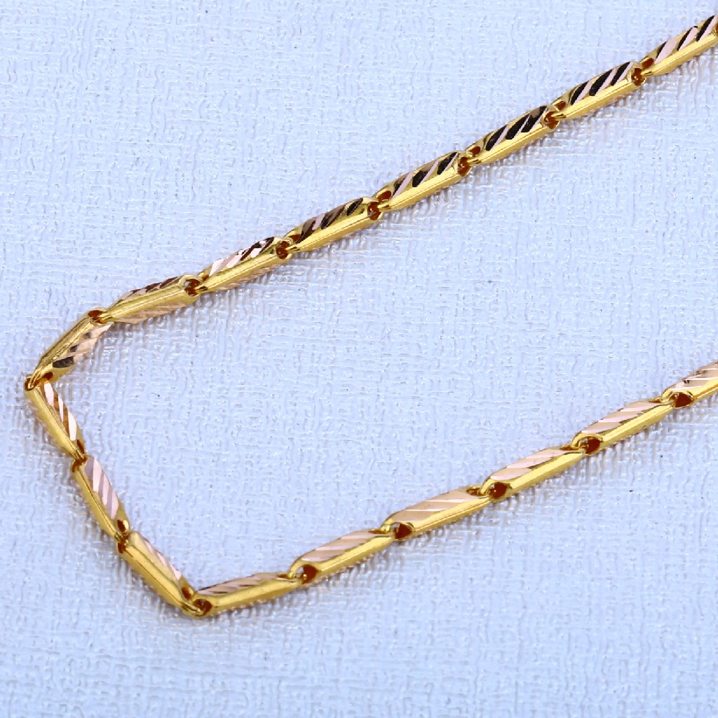 22ct Gold Stylish Choco Chain MCH71 - Image 2
