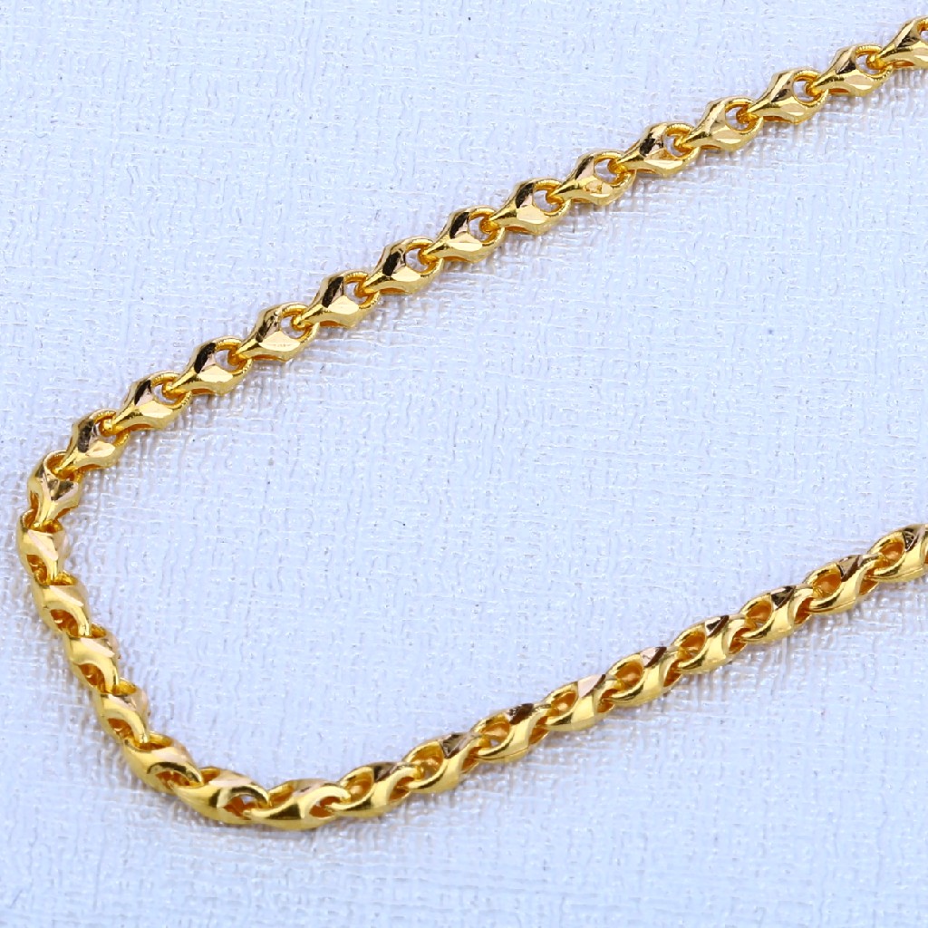 916 Gold Designer Men's Choco Chain MCH84 - Image 3