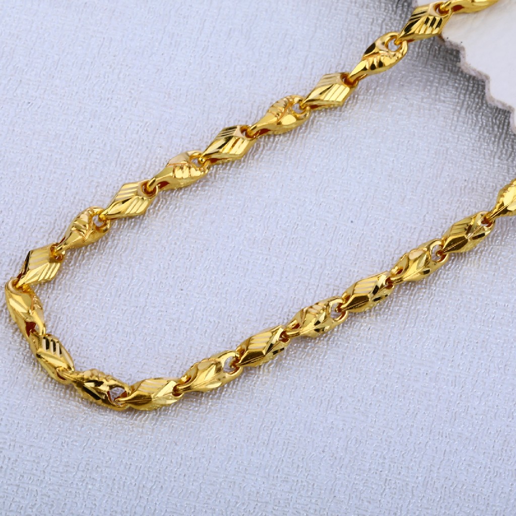 916 Gold Men's Choco Chain MCH140 - Image 2