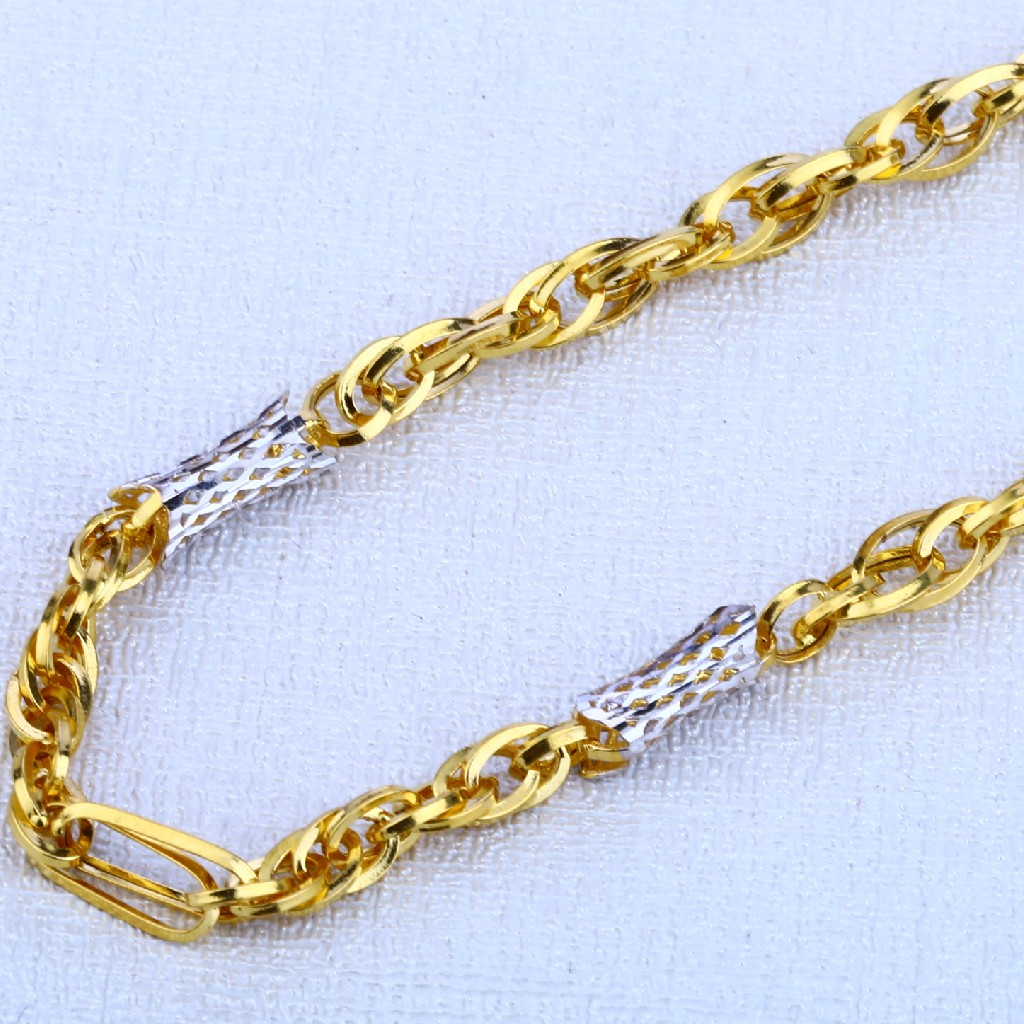 916 Gold Hallmark Classic Men's Chain MCH88 - Image 2