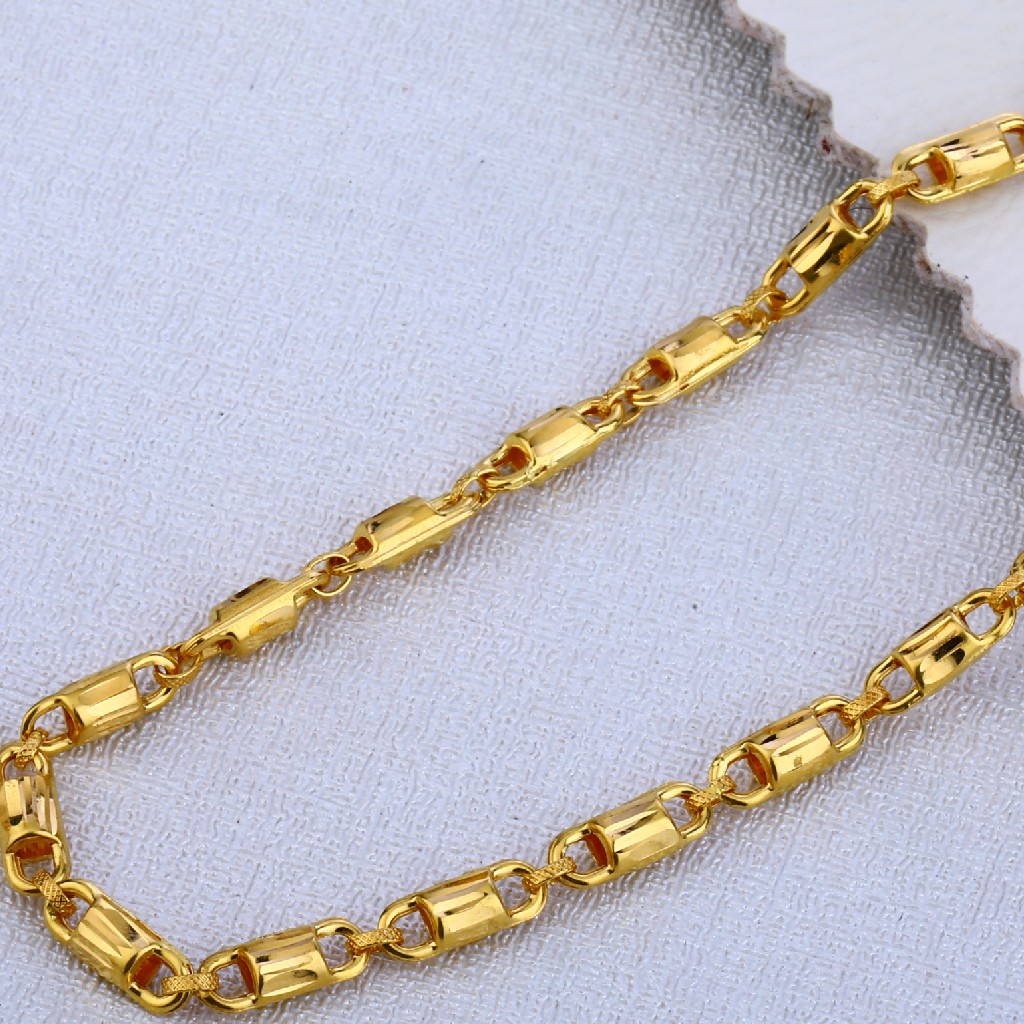 22CT Gold Men's Designer Choco Chain MCH48 - Image 3