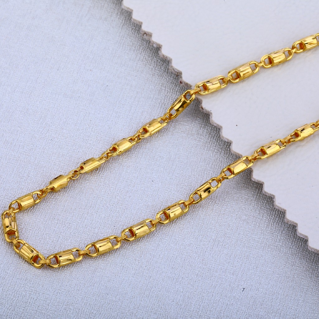 22CT Gold Men's Designer Choco Chain MCH48 - Image 2