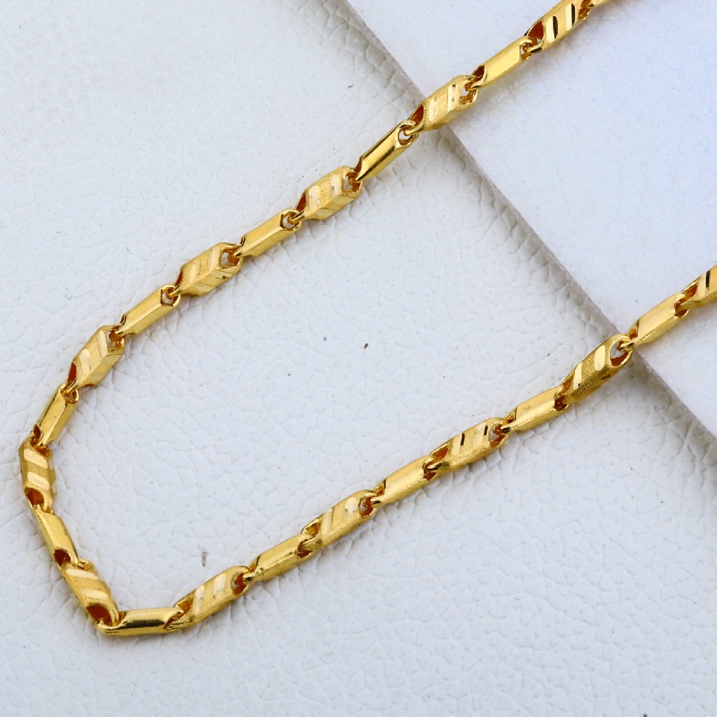 916 Gold Hallmark Stylish Choco Chain MCH194 - Image 2
