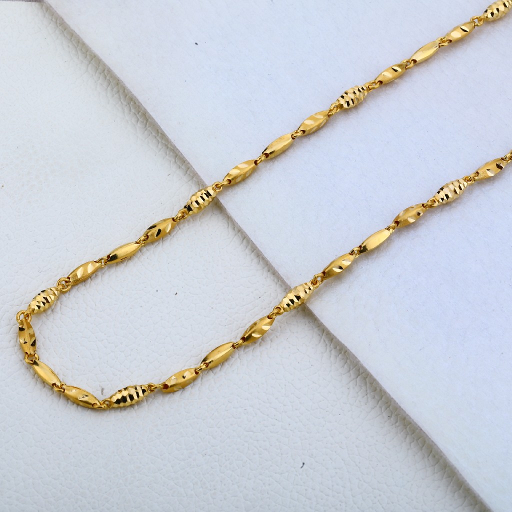 916 Gold Hallmark Designer Choco Chain MCH195