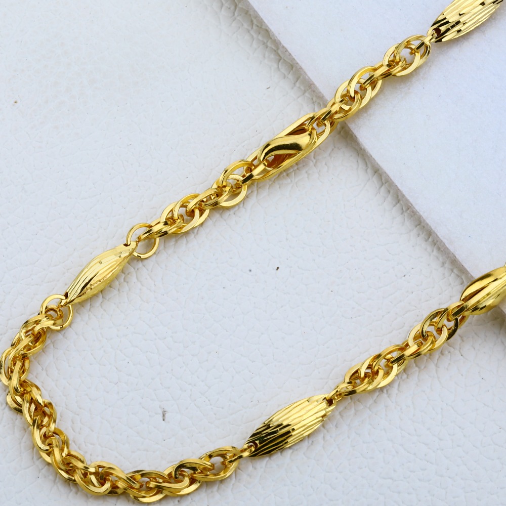 916 Gold Hallmark Exclusive Choco Chain MCH183 - Image 2