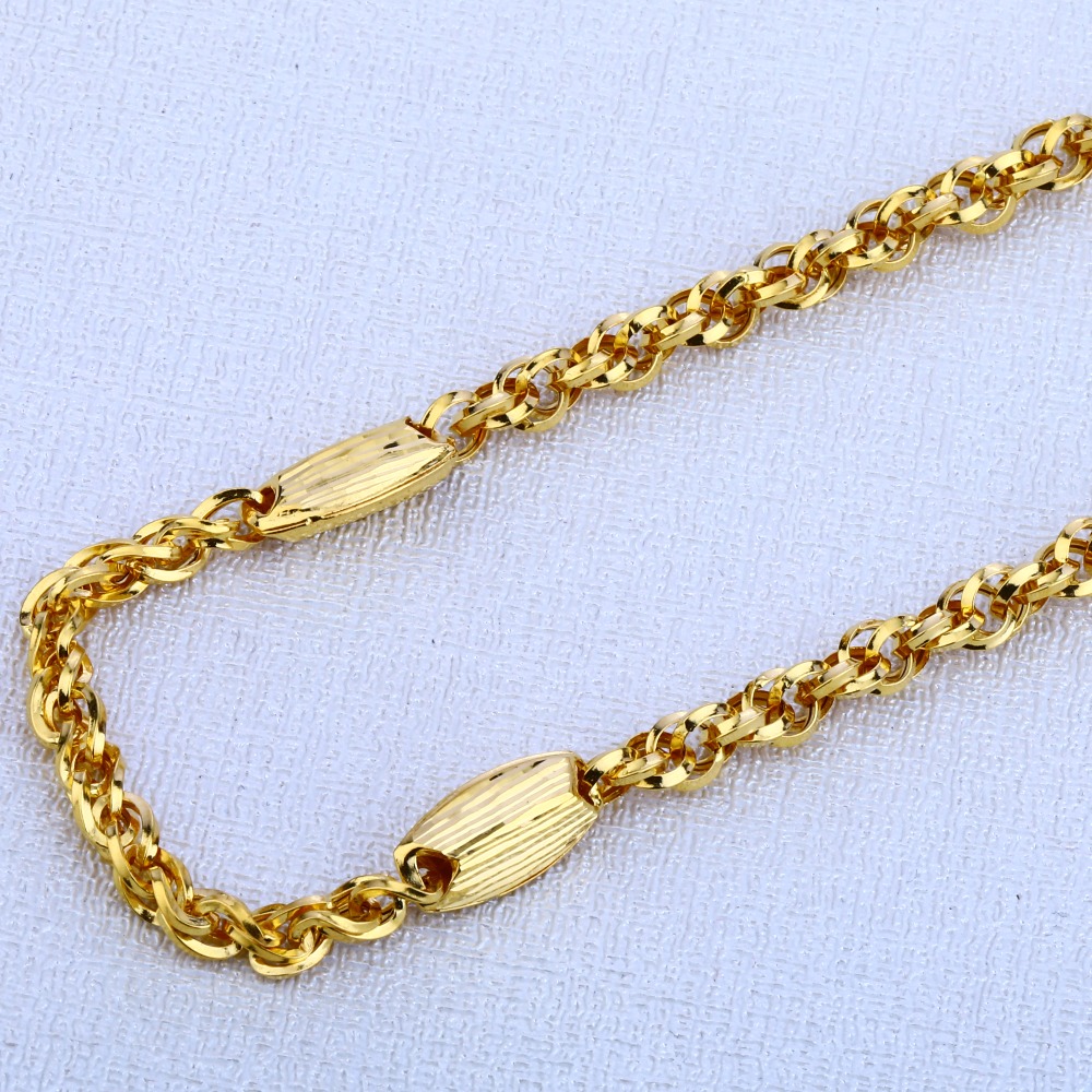 916 Gold Hallmark Designer Chain MCH51 - Image 2