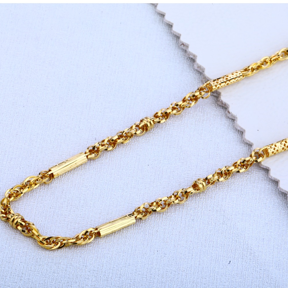 916 Gold Hallmarks Fancy Chain MCH50