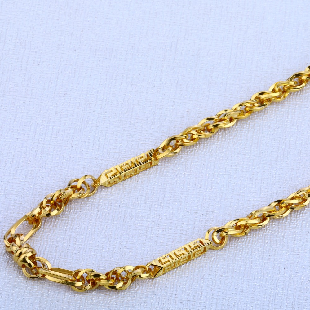22CT Gold Men's Classic Choco Chain MCH49 - Image 2