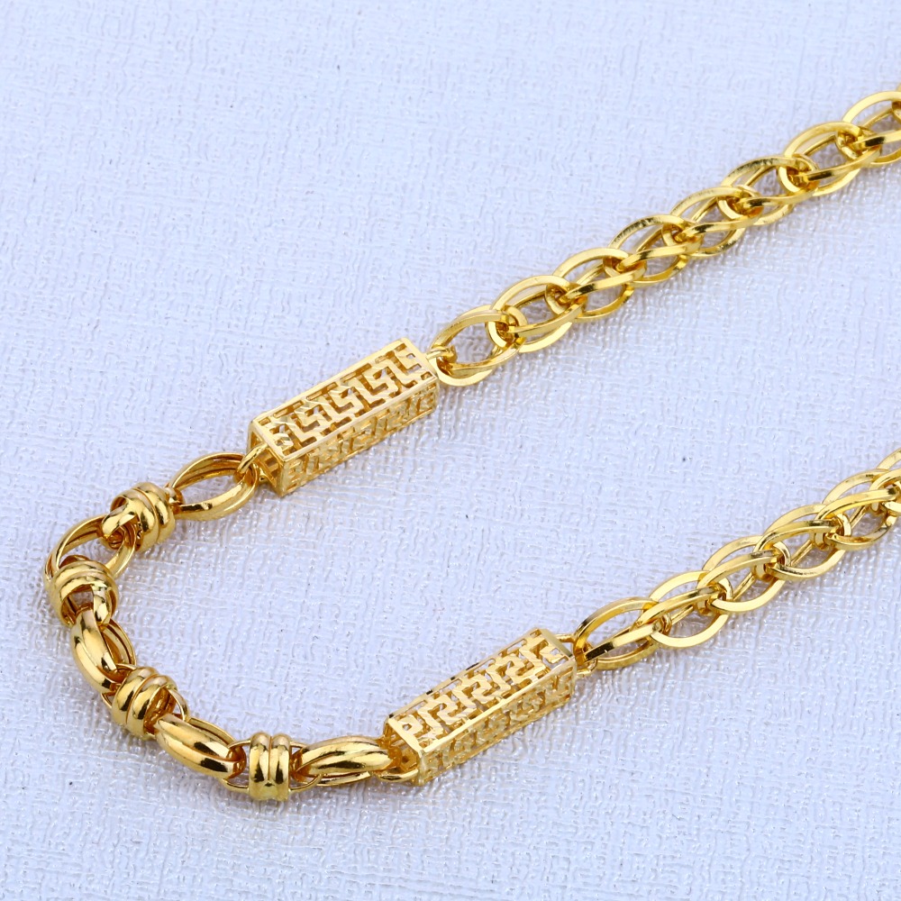22CT Gold Hallmark Men's Exclusive Choco Chain MCH38 - Image 2