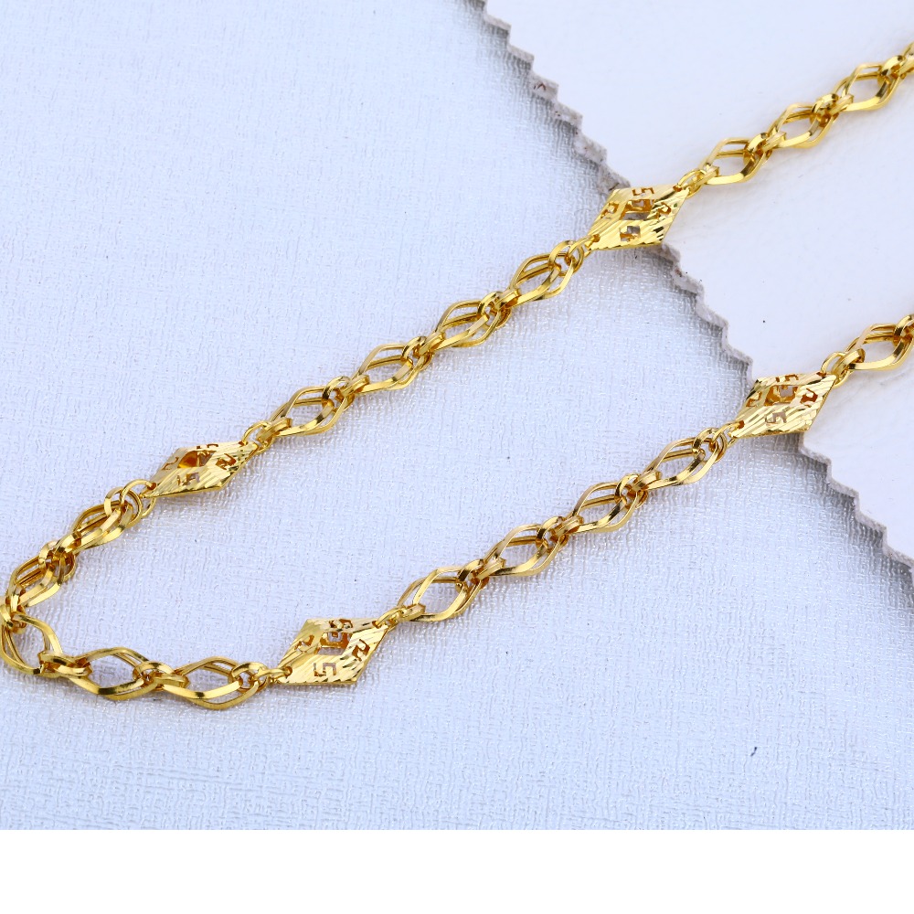 22KT  Gold Gentlmen's Delicate choco Chain MCH34