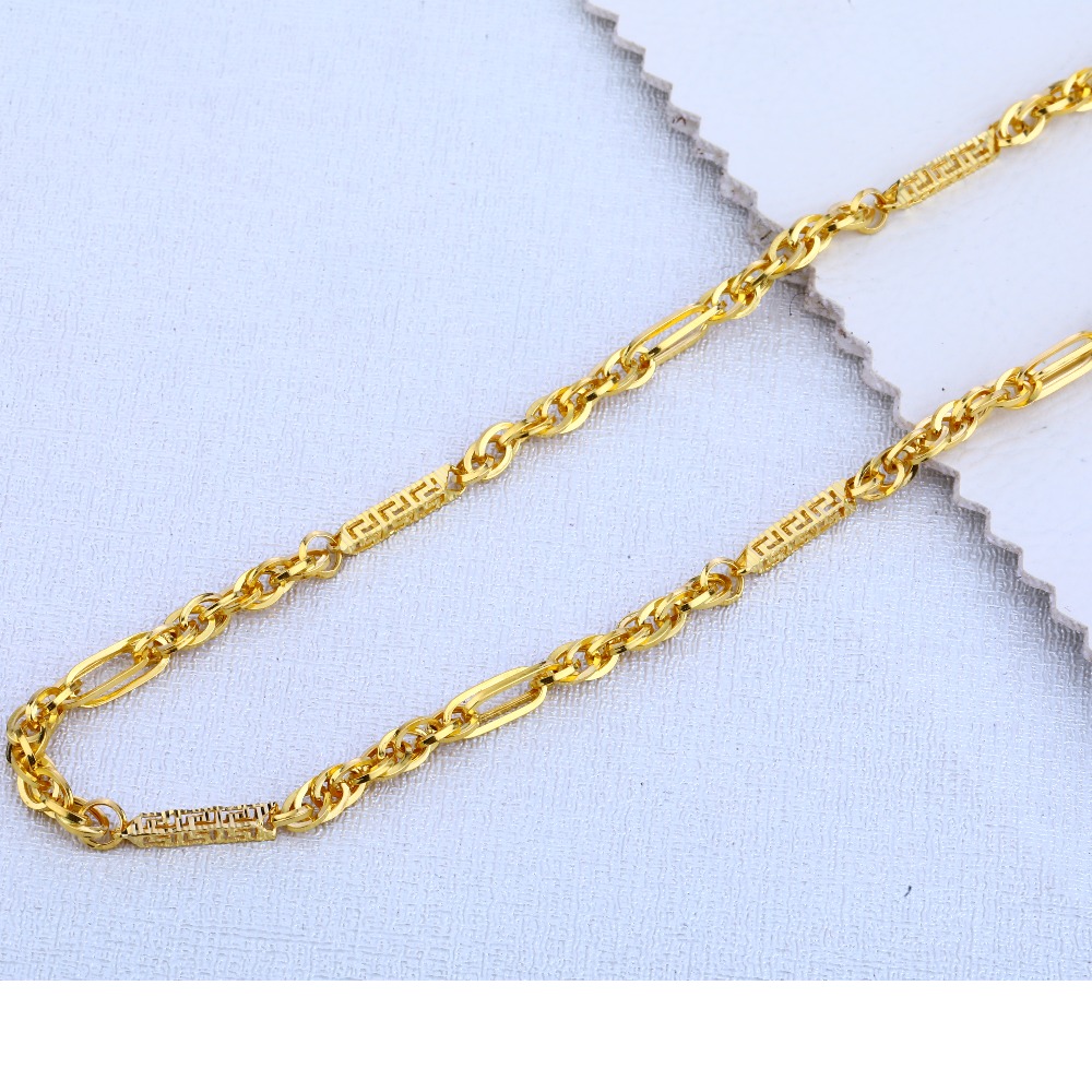 22KT  Gold Gentlmen's Fancy choco Chain MCH32
