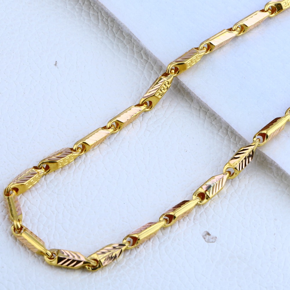 916 gold Hallmark Fancy Mens Choco Chain MCH167 - Image 2