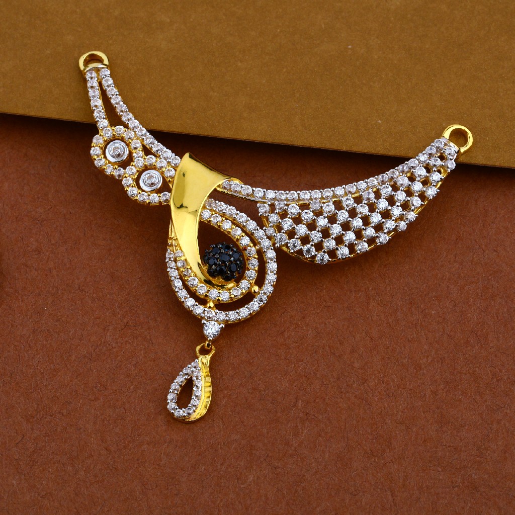 916 Gold Hallmark Mangalsutra Pendant MP09 - Image 2