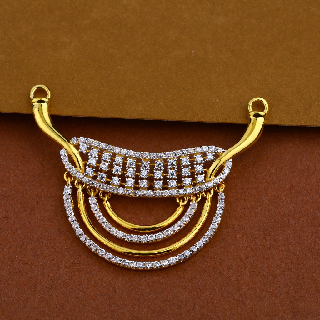 22ct Gold Cz Pendant MP10 - Image 2