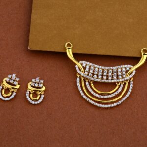 22ct Gold Cz Pendant MP10