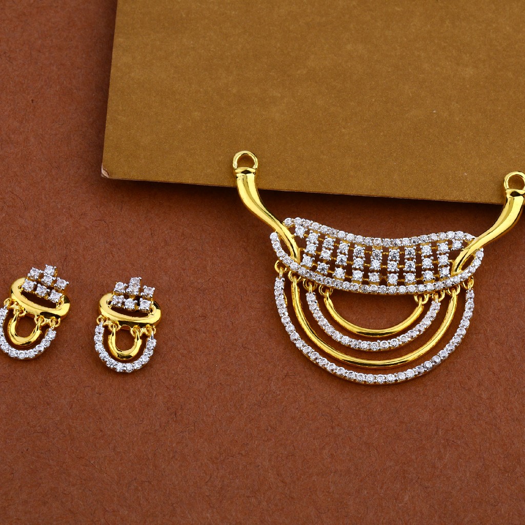 22ct Gold Cz Pendant MP10
