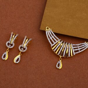 916 Gold Cz Design Mangalsutra Pendant MP14