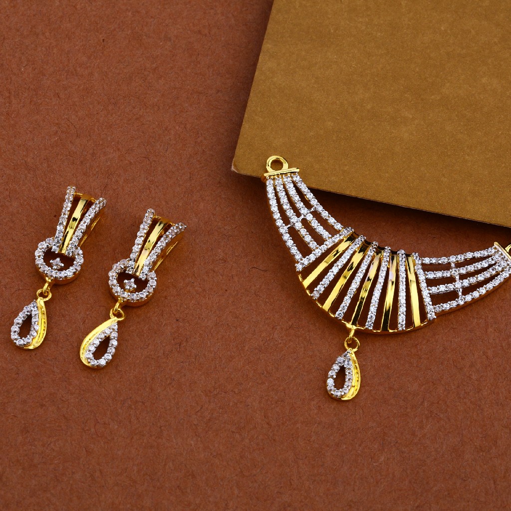 916 Gold Cz Design Mangalsutra Pendant MP14