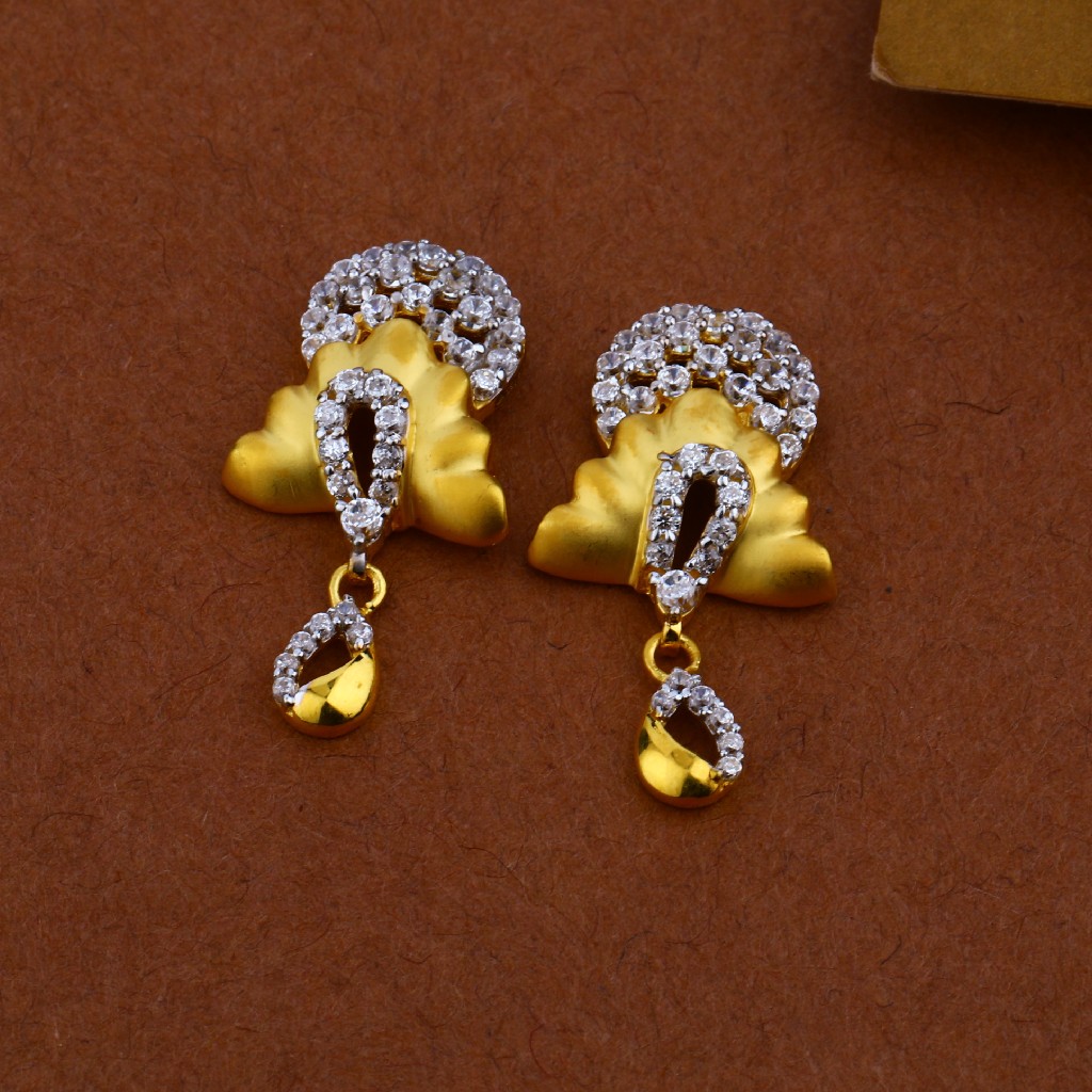 916 Gold Cz Classic Pendant MP16 - Image 2