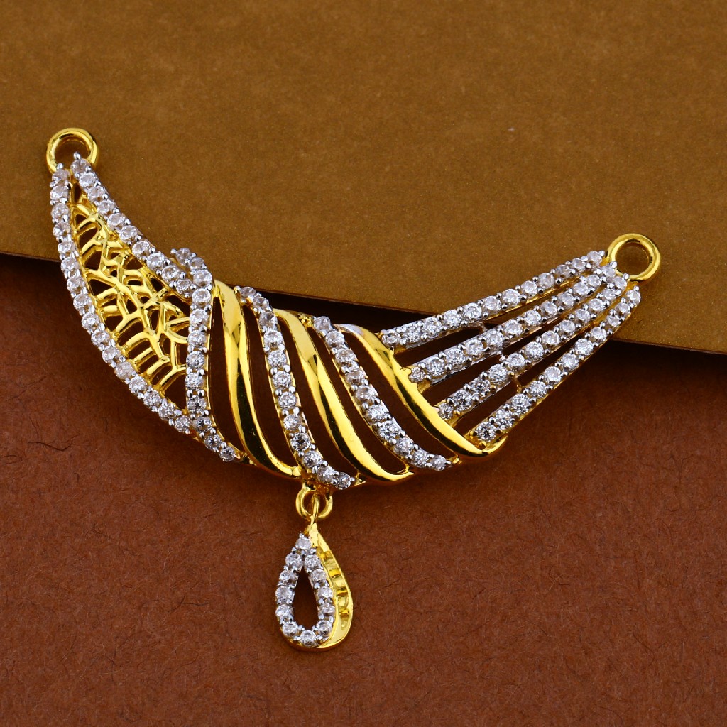 916 Gold Classic Mangalsutra Pendant MP22 - Image 2