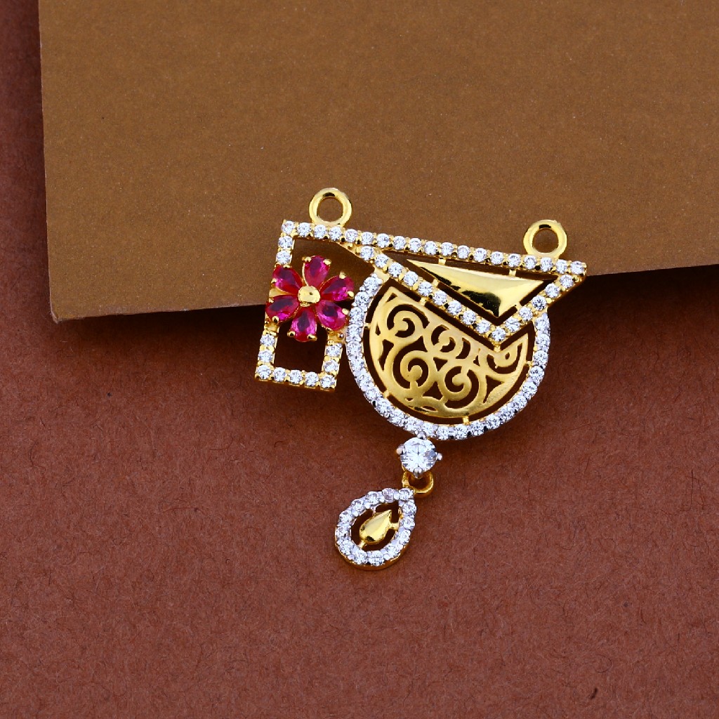 916 Gold Cz Designer Pendant MP51
