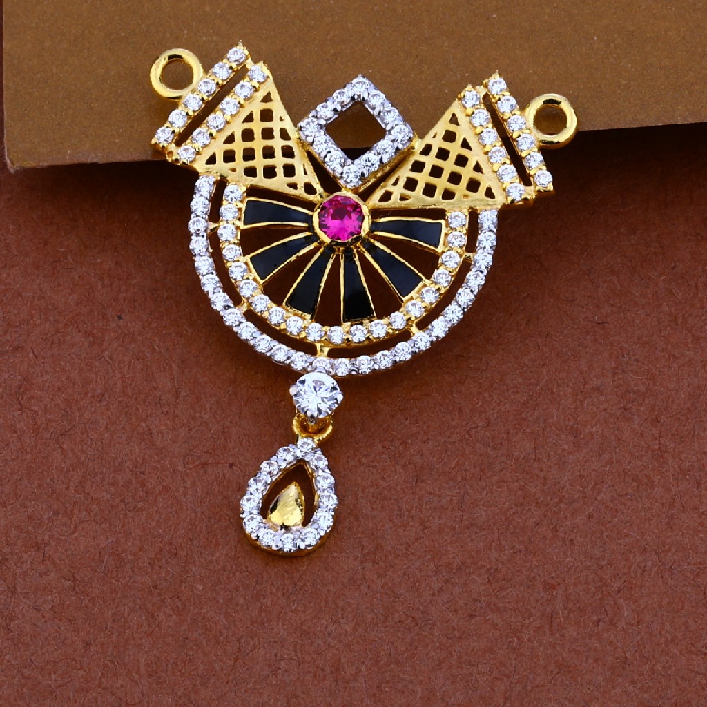 916 Gold Cz Fancy Pendant MP53