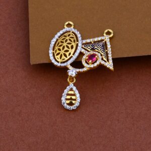 916 gold diamond mangalsutra pendant mp60