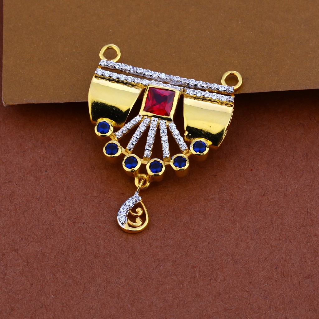 916 Gold Cz Fancy Mangalsutra Pendant MP74