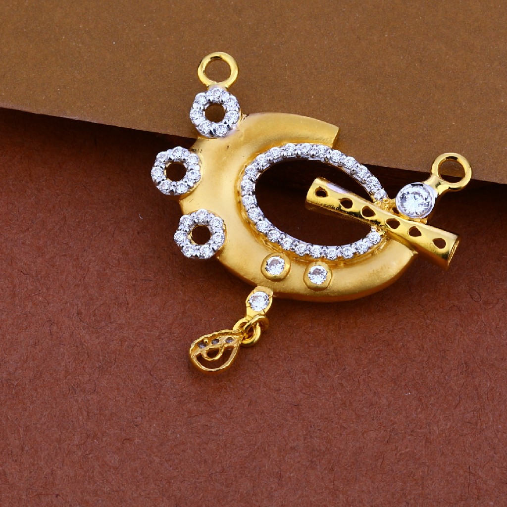 916 Gold Cz Design Pendant ML96