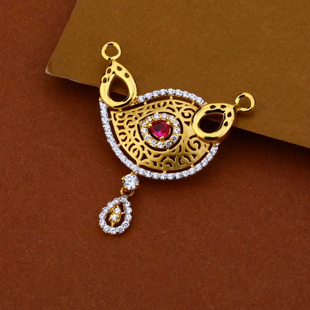 916 Gold Designer Mangalsutra Pendant MP118