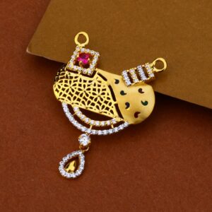 916 Gold Color Gemstone Pendant MP122
