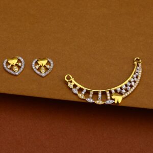 916 Gold Cz Diamond Mangalsutra Pendant MP124