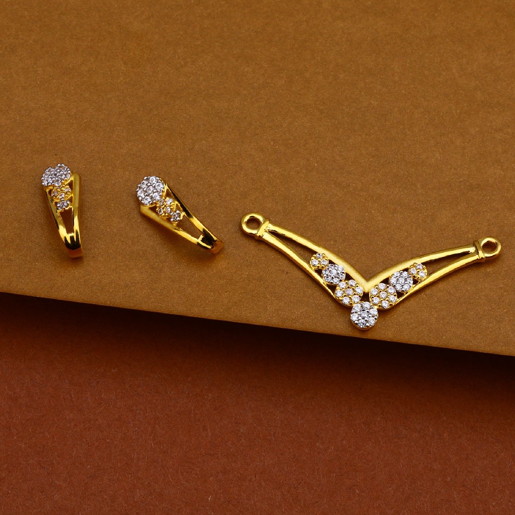 916 Gold Cz Pendant MP137