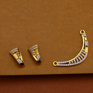 22ct Gold cz Classic Pendant MP170