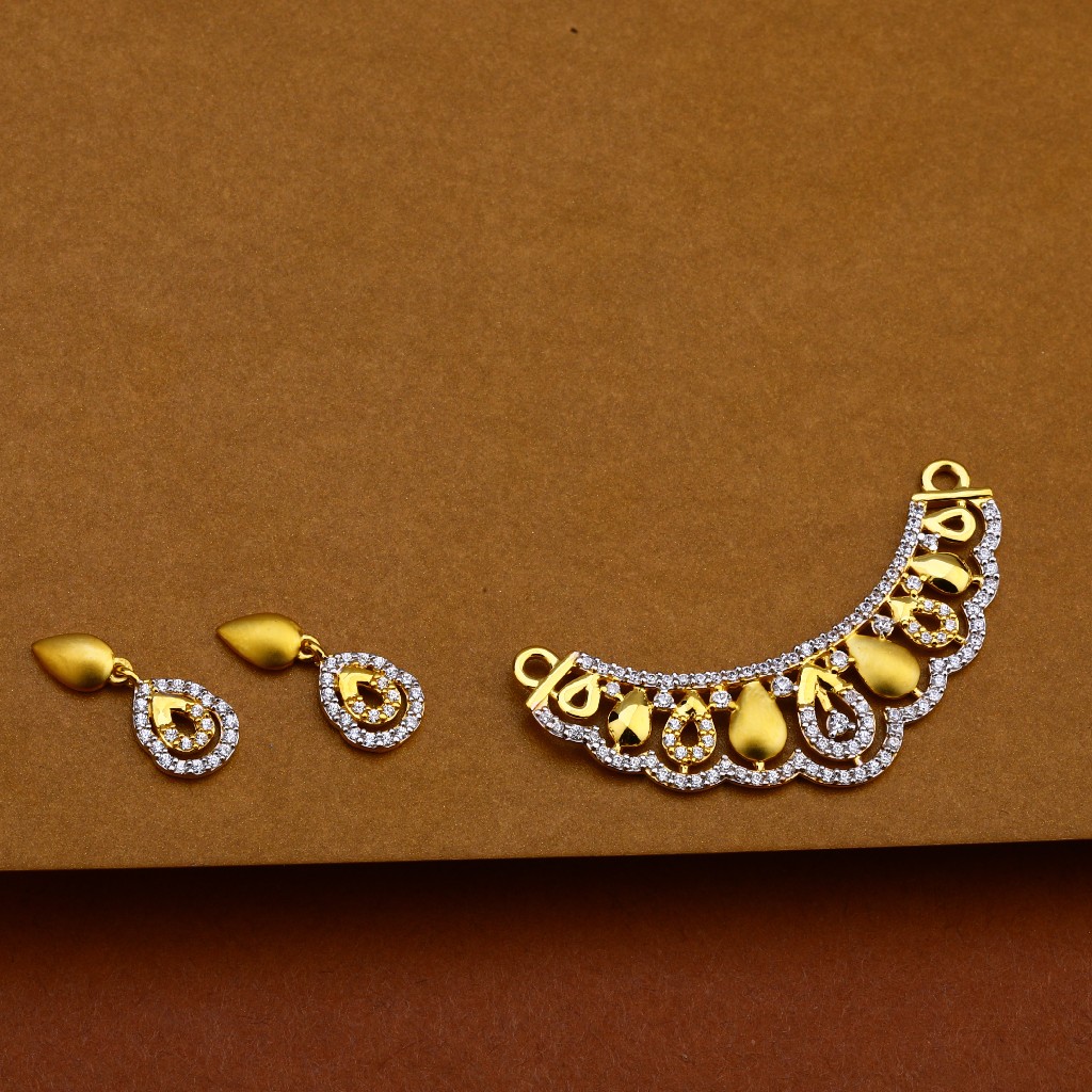 916 Gold Stylish Mangalsutra Pendant MP165