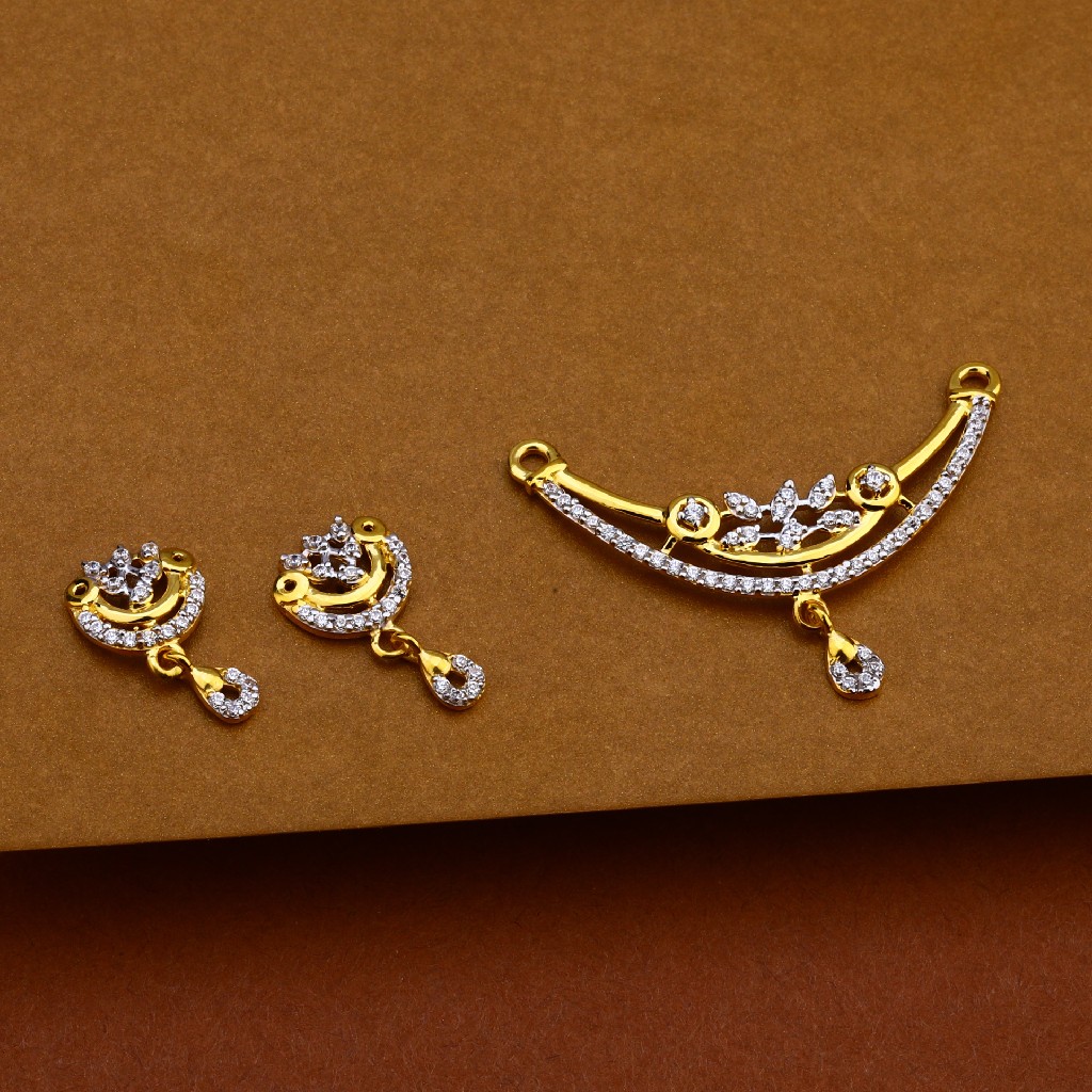 916 Gold Cz Mangalsutra Pendant MP162
