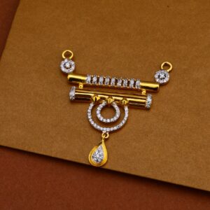 22ct Cz Gold Mangalsutra Pendant MP190