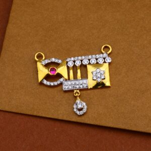 22ct Gold Cz Designer Mangalsutra Pendant MP193