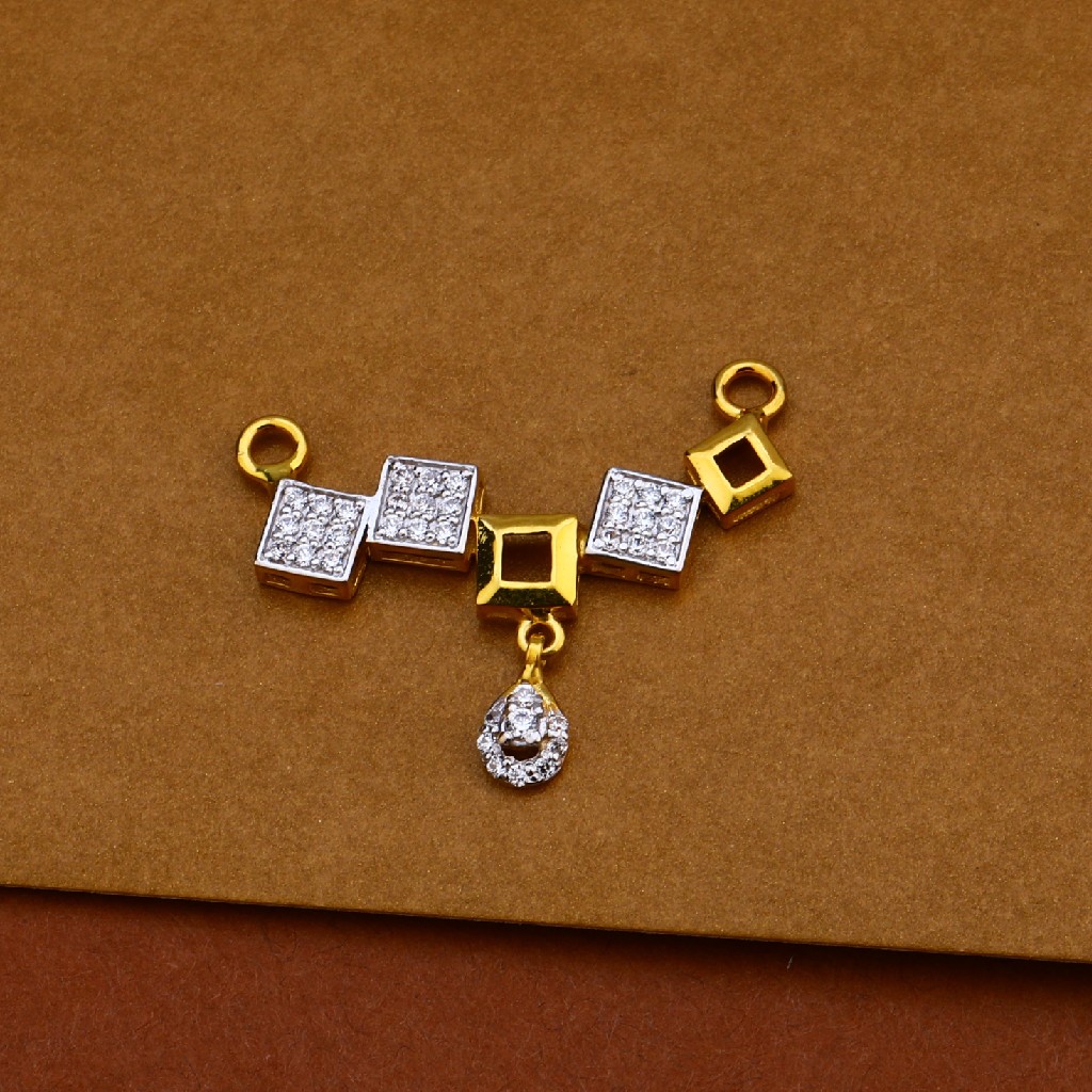 916 Gold Exclusive Cz Mangalsutra Pendant MP197