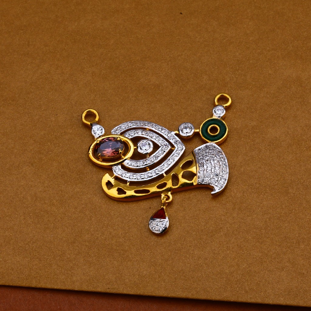 22ct Gold Cz Classic Mangalsutra Pendant MP200