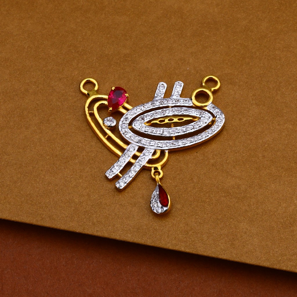 916 Gold Cz Hallmark Mangalsutra Pendant MP207