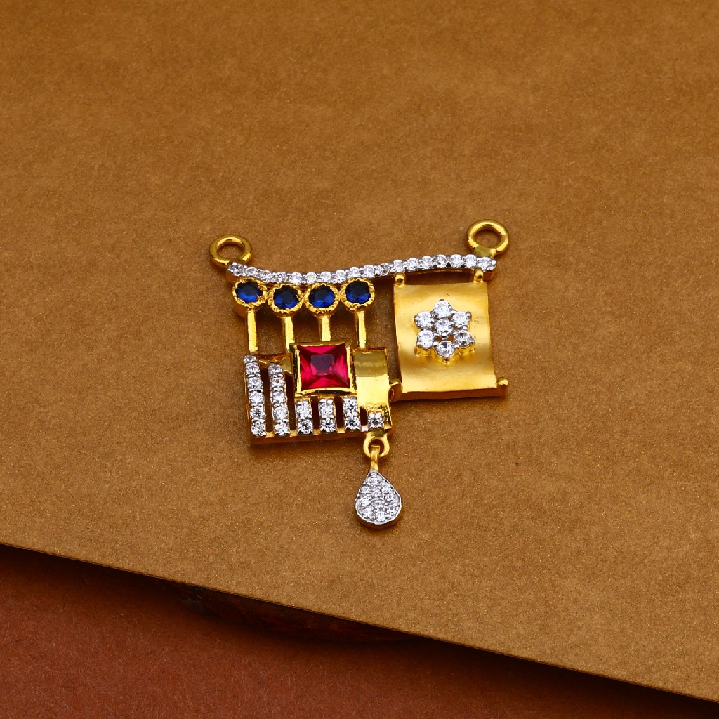 22ct Gold Diamond Mangalsutra Pendant MP209