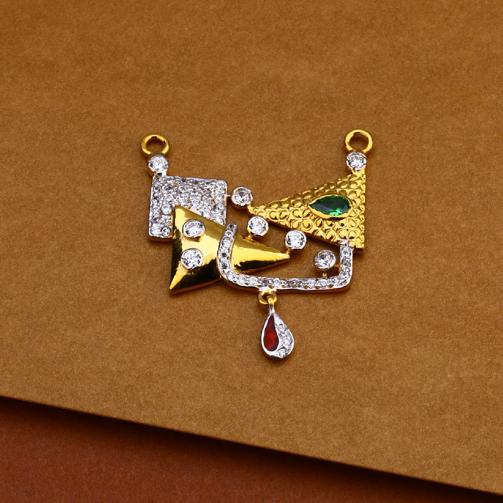 916 Gold Cz Designer Mangalsutra pendant MP210