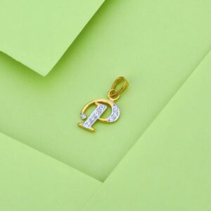 22kt Gold Designer Letter Pendant LP20