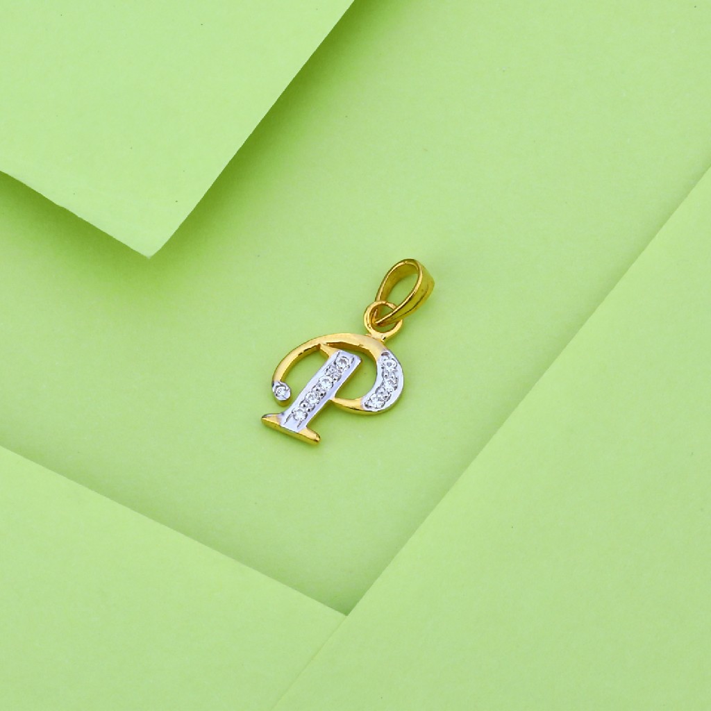22kt Gold Designer Letter Pendant LP20