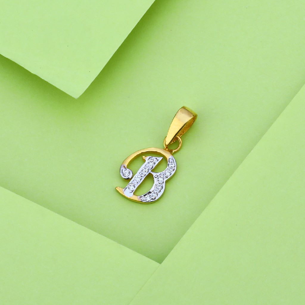 916 Gold Fancy Exclusive Letter Pendant LP18